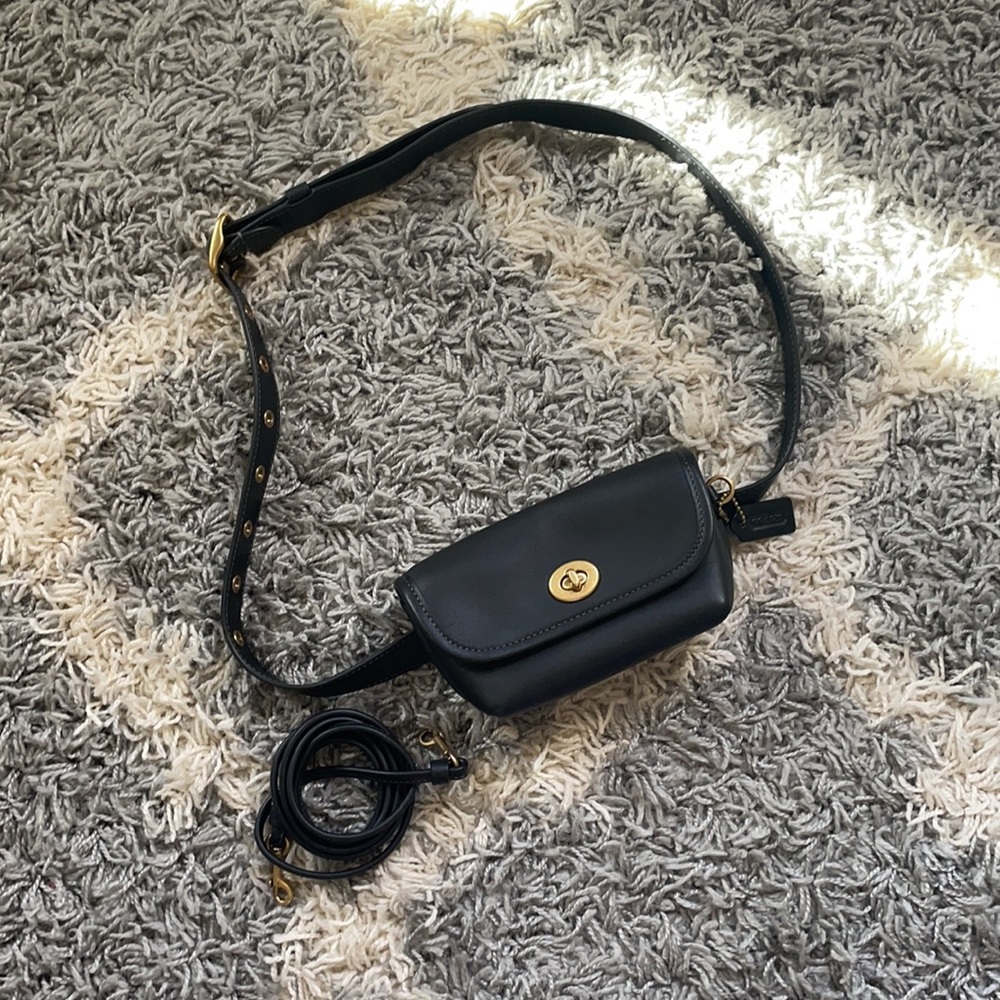 Authentic Coach turnlock flare belt bag 315